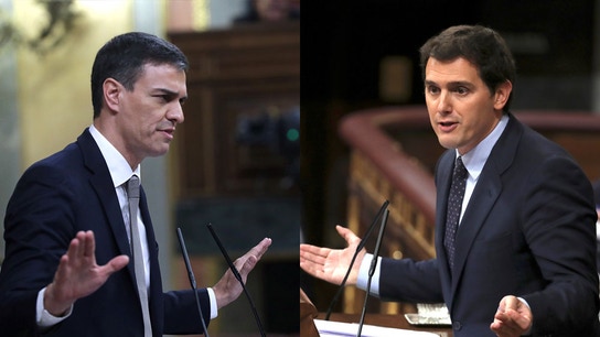 Pedro Sánchez y Albet Rivera